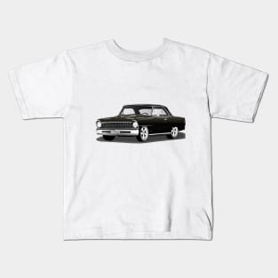1967 Black Chevrolet Nova Print Kids T-Shirt